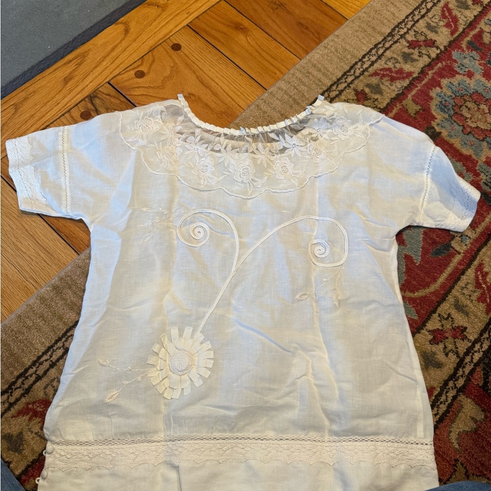 Yoana Baraschi Cream Embroidered Blouse - Picture 3 of 4